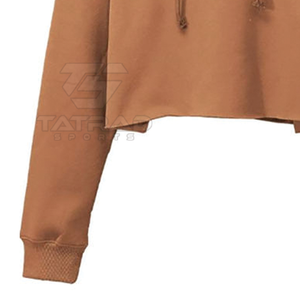 Nouveauté, vente en gros, sweat-shirt court à capuche pour femme, de haute qualité, logo personnalisé, léger, streetwear, automne - Product Image 6