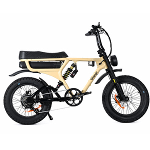 Bicicleta Eléctrica Retro Vintage con Doble Suspensión, Batería de Litio de 52V 1500W, Motor Trasero y Neumáticos Anchos - Product Image 5