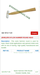 Nouveau GS 972F-05 marteau en Nylon à tête ronde pour bijoutiers outils de bijoux en plastique et en métal moule d'équipement pour bijoux - Product Image 2