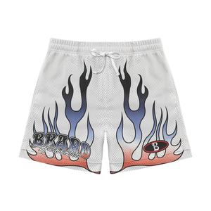 100% calidad superior sublimación Logo diseño impreso malla poliéster cordón baloncesto peso ligero pantalones cortos para hombres - Product Image 4