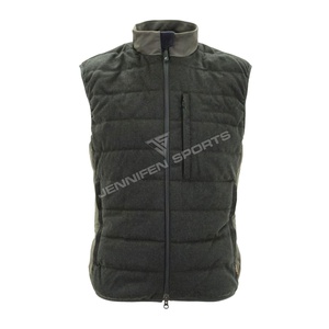 Gilet Homme Rétro de Chasse et Sport en Plein Air, Sans Manches, 100% Laine Rembourrée, Personnalisé, avec Fermeture Éclair Volante, Coupe-Vent - Product Image 1