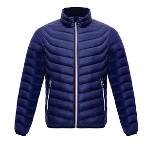 La mejor chaqueta acolchada de talla grande para hombre, estilo informal, venta al por mayor, chaqueta de invierno con capucha y cremallera, personalizada, mantiene el calor, nailon liso teñido - Product Image 4