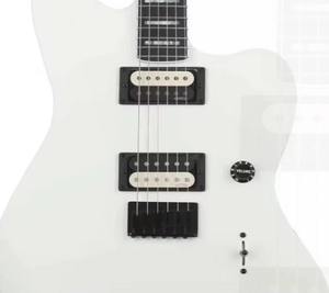 Guitarra eléctrica V4 de alta calidad, color blanco ártico, con diapasón de ébano, disponible. - Product Image 1