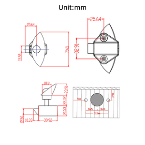 Caravan Cabinet Door Push Latch keyless furniture rv boat yacht lock Half-Moon rv Cabinet push lock - Product Image 4