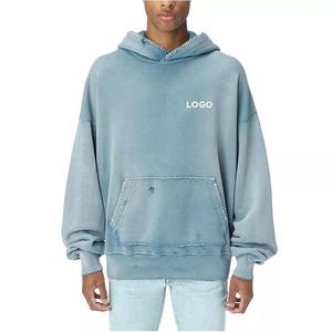 Al por mayor mejor calidad vintage de algodón lavado de logotipo personalizado de sudaderas con capucha de los hombres - Product Image 1