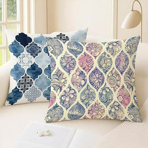 100% Pure Cotton Elegant Patterned <b>Cushion</b> <b>Cover</b> Premium Quality for Home & Office Interiors - Product Image 2