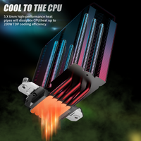 Pendingin CPU Komputer Senyap Intel 1700 1151 AMD AM5 AM4 Uphere Hot Seal 5 Heat Pipes Kipas Pendingin CPU Kipas Pendingin PC PWM 4pin PC P5K