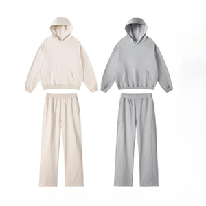 Ropa de calle con logotipo personalizado, dos piezas, conjuntos holgados unisex para hombre, chándal personalizado - Product Image 2