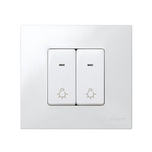 Pulsante bianco con simbolo luminoso e display (Simon 27 27161-64) - Product Image 2