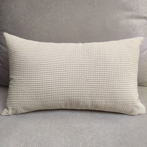 Luxury <b>White</b> OEM Custom Luxury Square Washable Throw Pillow Comfortable <b>Cushion</b> for Living Room Bedroom Bedside - Product Image 3