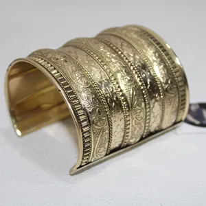 Большой Золотой Браслет-манжета, металлические изделия, ожерелье, ювелирные изделия, женский браслет и браслеты от Tradnary