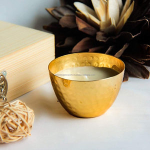 Gold Scented Durable Reusable Metal Candle for Home Christmas Handmade Soy Wax Jasmine Mogra 200 Grams 41 Hours Burn Creates - Product Image 3