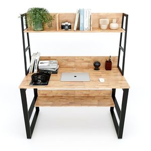 Ev ofisleri ve çalışma odaları için Ideal ahşap raflar (çalışma masası x 60x120 cm) ile 145 BLV032 - Product Image 4