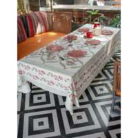 Bahar-e-Dil nappe non tissée sans rides motif Rectangle pour hôtels salon salle à manger fête de noël échantillon gratuit
