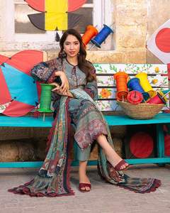 Ropa étnica afgana tradicional de Salwar Kameez de seda elegante afgana tradicional para mujer personalizada del fabricante a la venta-523 - Product Image 3