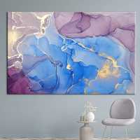Moderne Leinwandbilder: Gold-Marmor-Kunst Abstrakte Luxus-Wanddekoration, 1 Stück: Gerahmt