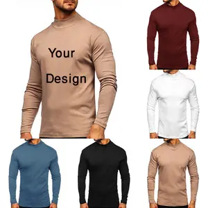 Heren T-Shirts Met Lange Mouwen Casual T-Shirt Heren 100% Katoen En Effen Kleur Fabrikant Comfortabele Jurk Direct Uit Bangladesh
