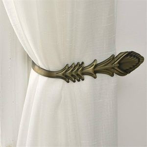 Home Decor Accessories Unique Design Iron Curtain Tiebacks <b>Metal</b> Curtain Hook Curtain Rod Hold <b>Backs</b> Matte Black Good-Looking - Product Image 3