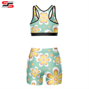 Soutien-gorge de sport pour femmes personnalisé en gros haut court à bas prix avec logo imprimé par sublimation personnalisé - Product Image 2