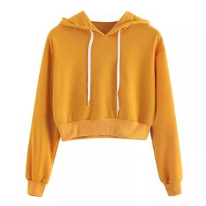 เสื้อครอปสตรีแบบสั้นมีฮู้ดของผู้หญิงเสื้อครอปแบบลำลองพิมพ์ลาย - Product Image 1