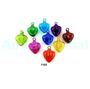 Vente entière Multi couleur Mini Coeur Forme Ornements Suspendus En Verre Ornements Élégants Pour La Décoration De Noël - Product Image 1
