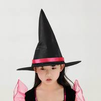 Costume de sorcière unisexe pour enfants en polyester rose foncé à manches bouffantes, vente en gros