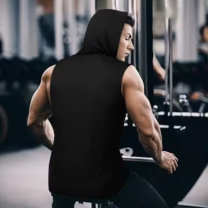Sudadera con capucha sin mangas para hombre, camiseta sin mangas para gimnasio, entrenamiento, correr y Culturismo - Product Image 1
