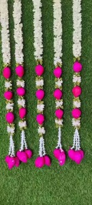 Jazmín con guirnaldas de madera Sola para decoración interior y exterior, decoración para Haldi Mehndi Sangeet y guirnaldas para eventos - Product Image 3