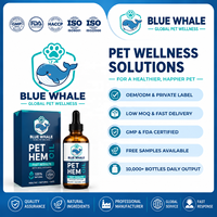 Suplemen Penenang Kucing Anjing Minyak Hemp Tetes Omega 3 6 9 untuk Relaksasi Harian, Kesehatan Sendi & Imunitas, Label Pribadi OEM