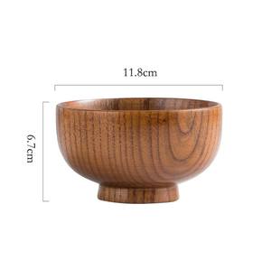 Cuenco de madera natural para aperitivos, vajilla, ensalada de frutas, sopa, cuenco para servir para el hogar, utensilios de cocina, mesa, restaurante, regalo de boda - Product Image 4