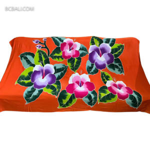 Experiencia de Encanto Vibrante en Bali: Colección de Verano para Mujer de Bali, Sarongs de Rayón Pintados a Mano Únicos con Exquisitos Diseños Florales - Product Image 1