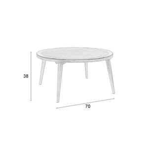 Mesa de centro con estructura de madera de teca y tejido de ratán natural, equipada con tapa de vidrio para uso en interiores y exteriores. - Product Image 6