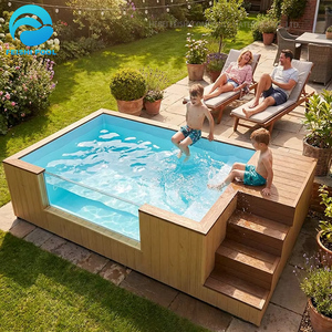 Petite Piscine Hors Sol en Fibre de Verre Conteneur Préfabriqué de 20 ou 40 pieds pour Jardin Familial avec Jacuzzi et Spa - Product Image 1