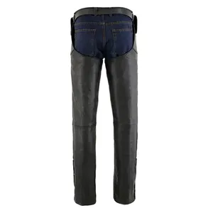 Pantalones de cuero negro para hombre - Product Image 2