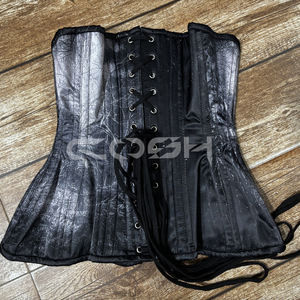 Corset élégant en satin sublimé par transfert thermique, style gothique, avec motif Arbre de Nuit, sans bretelles, pour la mode d'Halloween - Product Image 4
