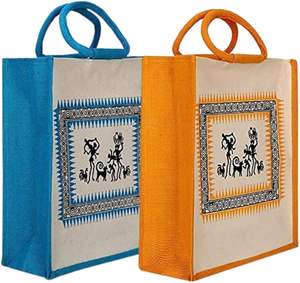 Vente en gros de sacs fourre-tout en jute imprimés personnalisés de haute qualité Textiles et produits en cuir personnalisés pour la vente mondiale - Product Image 3