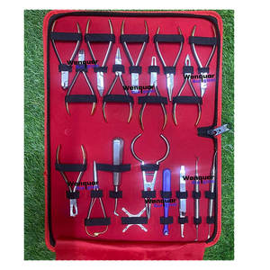 Limited Stock 18pcs Dental Orthodontic Set Pliers & Instruments for Wire & <b>Bracket</b> Work Surgical Zipper Case Pack - Product Image 1