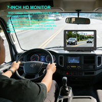 Kit Moniteur Voiture AHD 7 Pouces 2 Canaux Écran Partagé OEM 1080P avec Caméra de Recul Vision Nocturne Étanche IP68