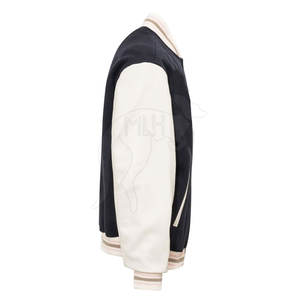 Cómodas chaquetas informales Lettermen con cuello levantado El mejor diseño para la colocación del logotipo frontal de venta en línea - Product Image 4