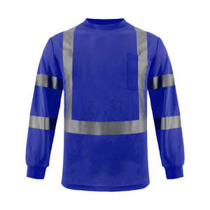 Logotipo personalizado Clase 3 Tipo R Manga larga Alta visibilidad Seguridad Reflectante Lluvia Chaqueta Poliéster a prueba de agua Ropa de trabajo con bolsillo - Product Image 5