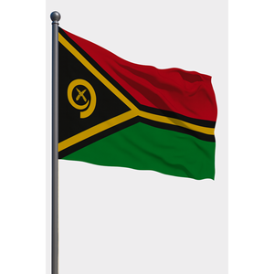 Drapeau extérieur personnalisé de Vanuatu, impression numérique, polyester, soie, mât en aluminium, drapeau mondial, assurance automobile, éducation - Product Image 1