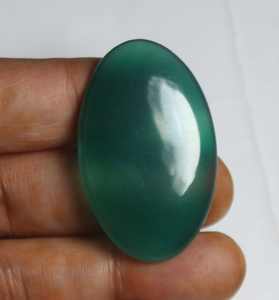 100% piedra preciosa cabujón con parte posterior plana de ónix verde Natural para la fabricación de joyas piedra preciosa de ónix verde de alta calidad hermosa piedra para la venta - Product Image 4