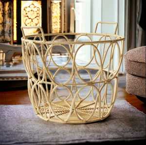 Hot Sale Handmade Eco-Friendly Natural Bamboo Wicker <b>Laundry</b> <b>Basket</b> Kitchen Living Room Suitable Handheld Miscellaneous Storage - Product Image 2