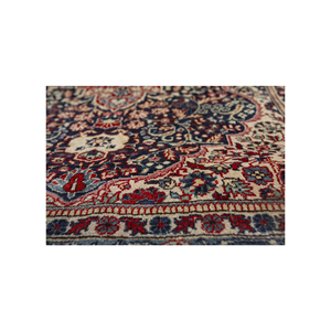 Alfombras de Seda Anudadas a Mano Gulmarg, Diseño Rectangular con Medallones Rojos y Naranjas, Patrones de Rompecabezas para el Hogar, Paem-1151, Alfombra para Sala de Estar - Product Image 3