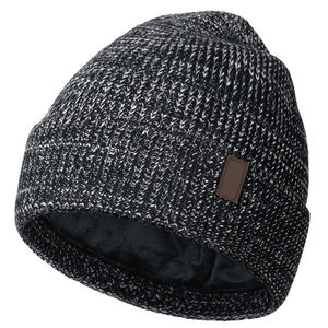 Vente en gros de bonnets en laine tricotée jacquard pour l'hiver, qualité supérieure, épais, chauds, pour l'extérieur, prix bas - Product Image 1