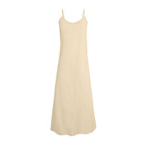 Beige Cotton Slip <b>Petticoat</b> <b>Dress</b> - Product Image 1