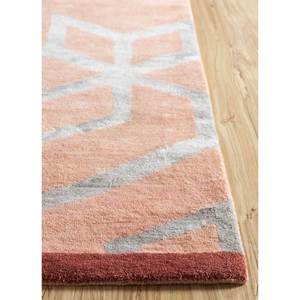 พรมลายเรขาคณิตโคลัม ทอมือจากขนสัตว์ ไหมไผ่ รุ่น AKWB-7002 สีแดงส้ม หนา 10 มม. สำหรับบ้าน ห้องนั่งเล่น ทางเดิน - Product Image 4