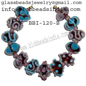 Bracelets de perles de verre artisanales Perles de verre en vrac pour la conception de bracelets uniques Bracelets de perles de verre au chalumeau faits à la main - Product Image 2