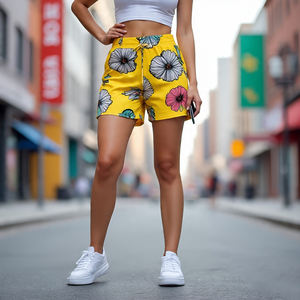 กางเกงขาสั้นสตรีทพิมพ์ลายสำหรับผู้หญิงกางเกงขาสั้นสตรีทพิมพ์ลายแฟชั่นแบบซับลิเมชันตามสั่งสำหรับฤดูร้อน - Product Image 3