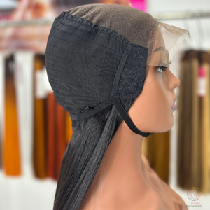 Perruque de cheveux humains vierges non transformés de 24 pouces de long avec fermeture 6X6 un donneur HD couleur dentelle suisse matériel os droit Vietnam - Product Image 5